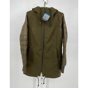 Columbia Womens Boundary Bay Hybrid Jacket XS Green Hooded Waterproof WL0900-319